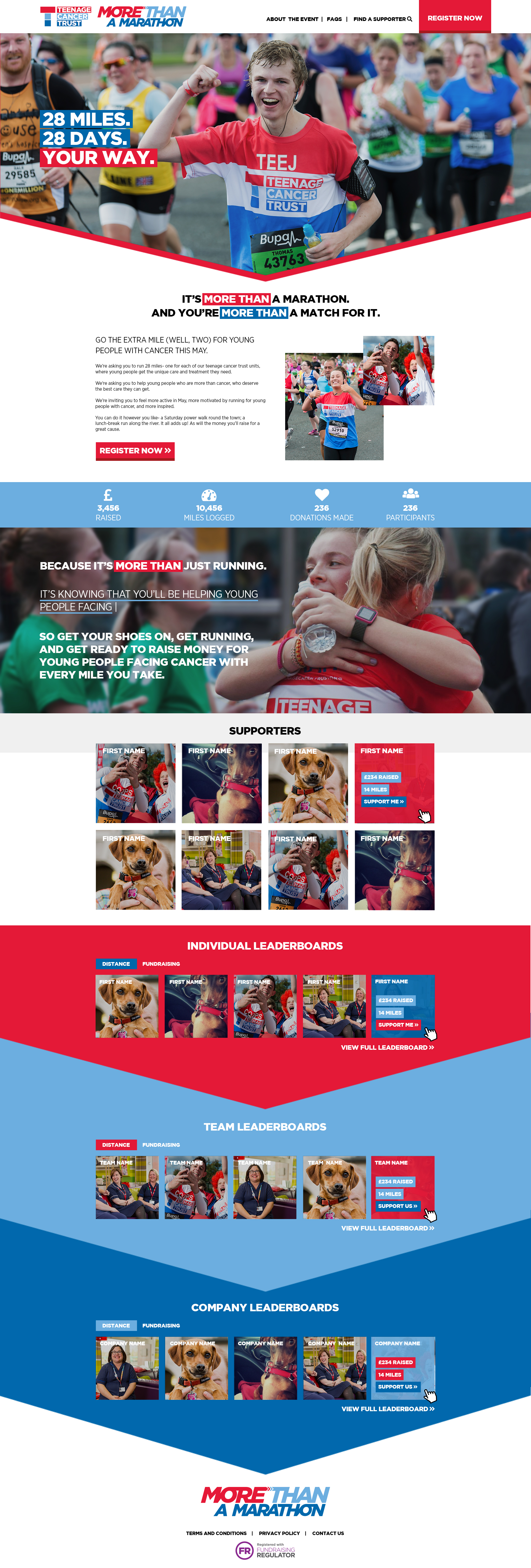 Teenage Cancer Trust More than a Marathon mock-up